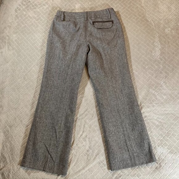 Dalia Womens 8 Wool Blend Dress Pants Neutral Gray Boot Cut Mid Rise Lined - Picture 8 of 11